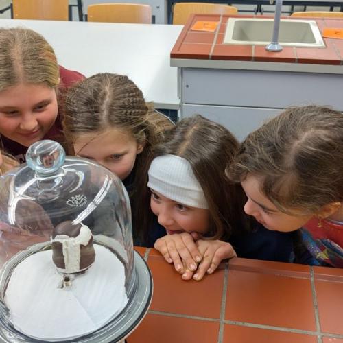 Kinder bei einem Physik-Experiment